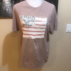 Buffalo David Bitton Men's Cotton Distressed Vintage Like T-Shirt-Size XL